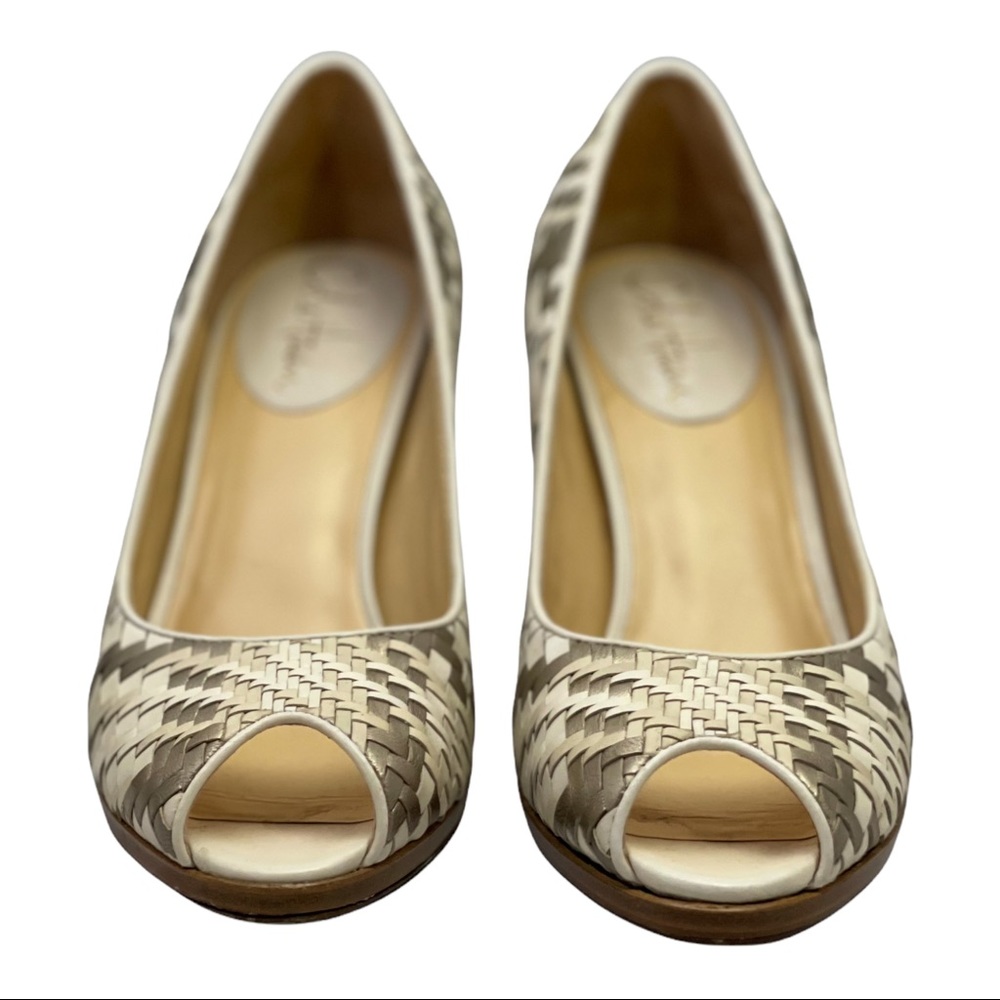 Cole Haan Nike Air woven peep toe shoes size 7C